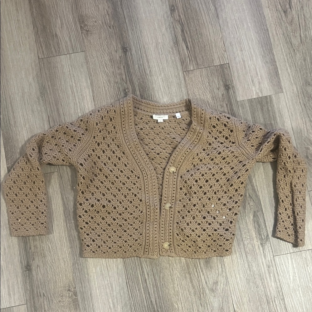 Vince Women's Brown Wool/Cashmere Cardigan